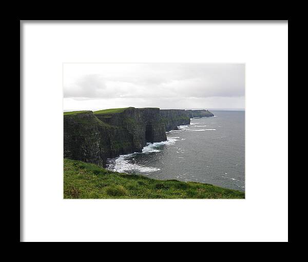 Cliffs Of Moher Framed Print featuring the photograph Celtic Cliffs by Barbara Von Pagel