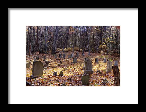 Cemetery Framed Print featuring the photograph Cemetery 1 by Crystal Nederman