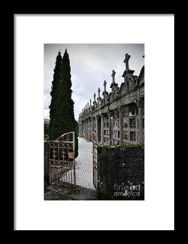Cemetery Framed Print featuring the photograph Cemetery in a small village in Galicia by RicardMN Photography
