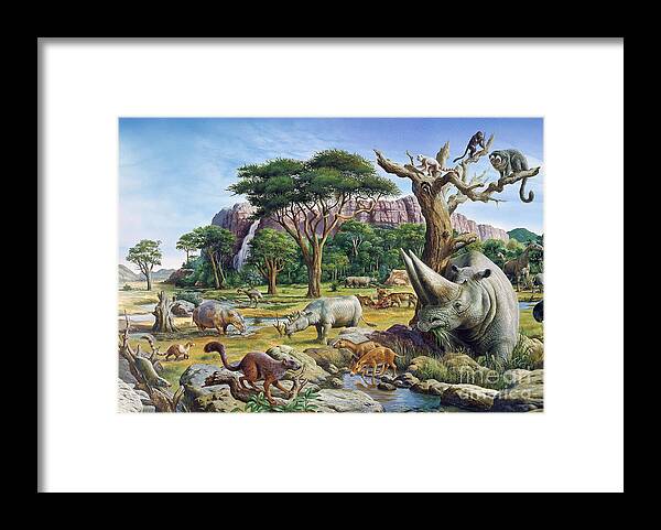 Illustration Framed Print featuring the photograph Cenozoic Era by Publiphoto