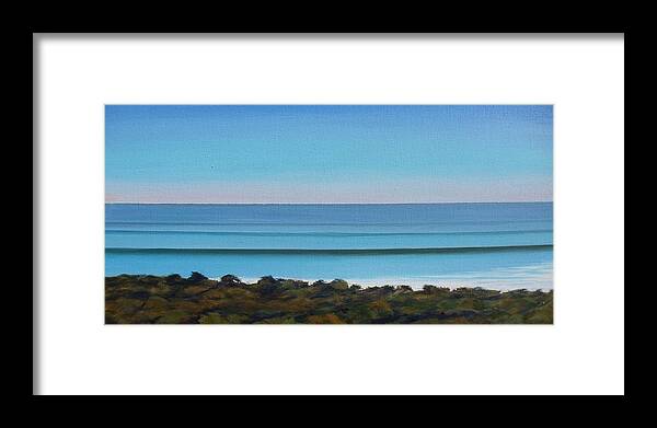 Surf Framed Print featuring the painting Central Coast Anticipation by Jeffrey Campbell