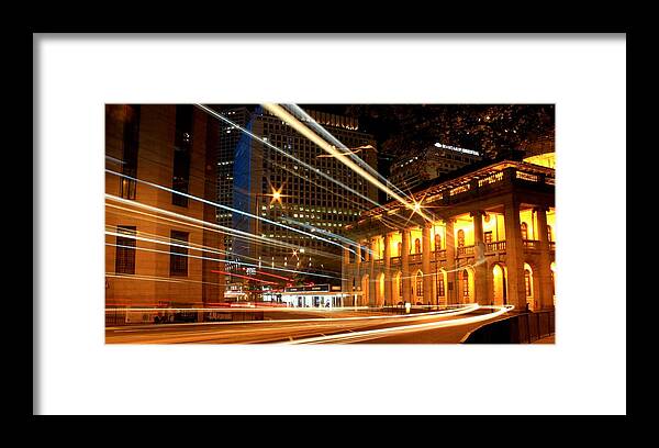 Outdoors Framed Print featuring the photograph Central Light Trail by Benny Wong Photography
