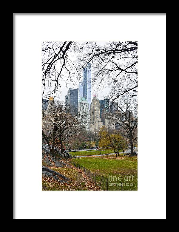 Central Park Framed Print featuring the photograph Central Park South buildings from Central Park by RicardMN Photography
