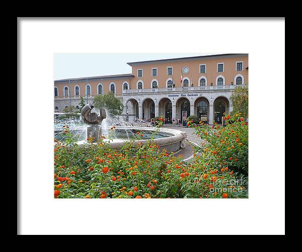 Pisa Framed Print featuring the photograph Central Station - Pisa - Italy by Phil Banks