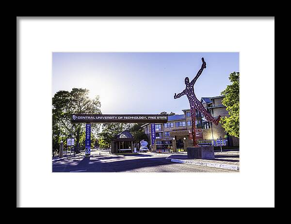 Education Framed Print featuring the photograph Central university of technology in Bloemfontein by Thegift777