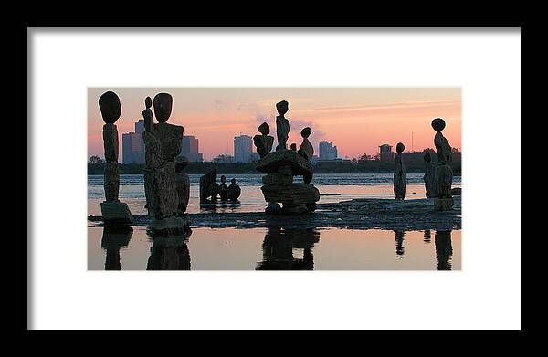 Pixels Framed Print featuring the photograph Ceprano Rock Arts. Ottawa River by Rob Huntley