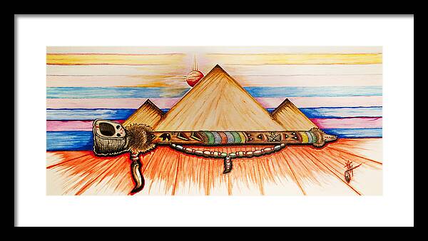 Native American Framed Print featuring the mixed media Ceremonial Peace by Kem Himelright