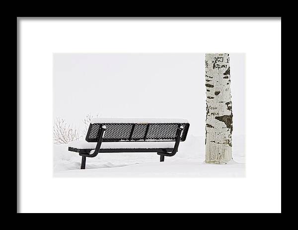 Snow Framed Print featuring the photograph Cesar Melai Love in The Snow by James BO Insogna