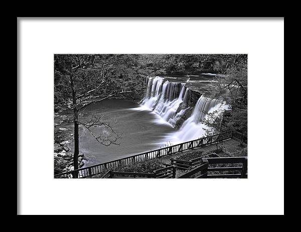 Chagrin Framed Print featuring the photograph Chagrin Falls by Frozen in Time Fine Art Photography