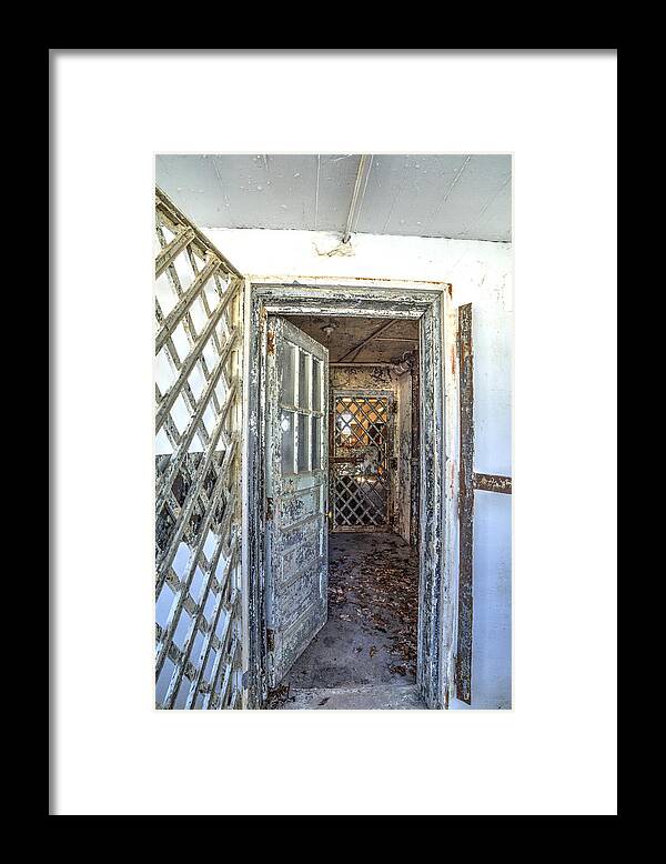 Door Framed Print featuring the photograph Chain Gang-1 by Charles Hite