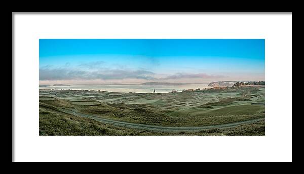 Golf Course Framed Print featuring the photograph Chambers Bay Panorama by E Faithe Lester