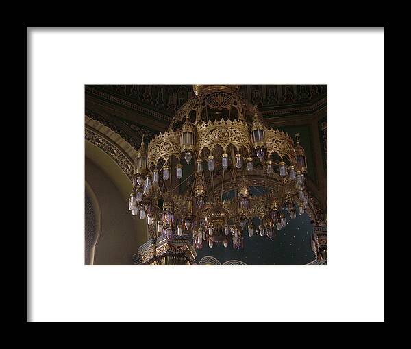  Chandelier Framed Print featuring the photograph Chandelier by Moshe Harboun