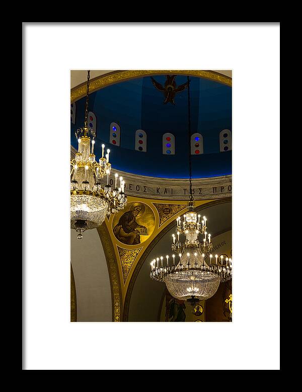 1948 Framed Print featuring the photograph Chandeliers and Arches by Ed Gleichman