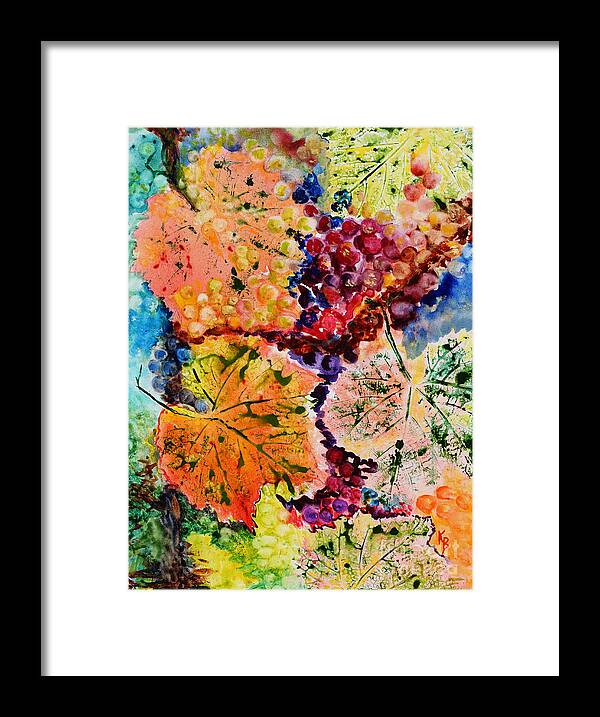 Leaves Framed Print featuring the painting Changing Seasons by Karen Fleschler