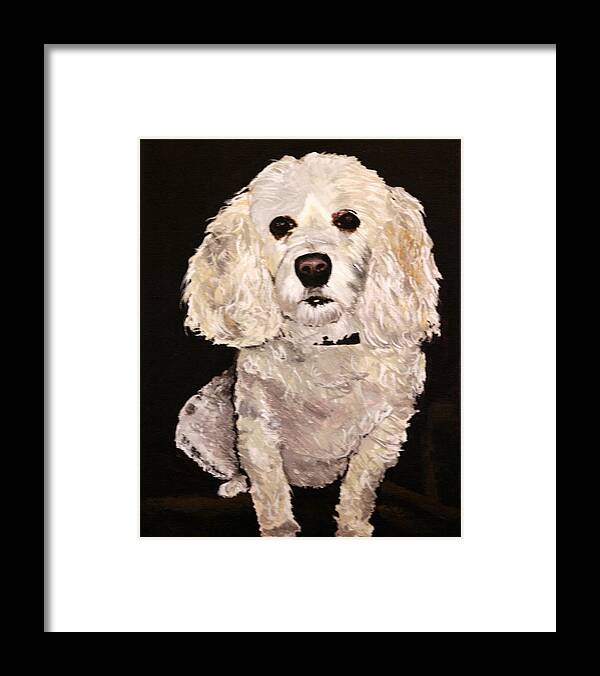 Cockapoo Framed Print featuring the painting Channel by Betty-Anne McDonald