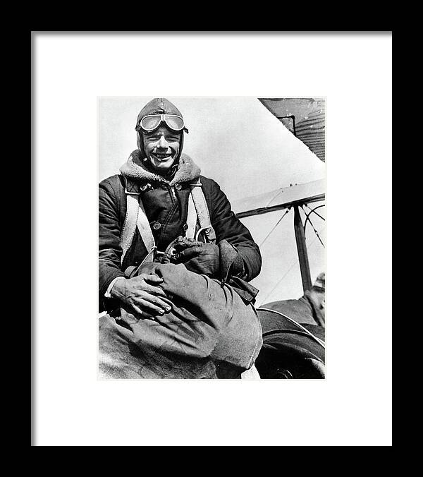 1927 Framed Print featuring the photograph Charles Lindbergh (1902-1974) by Granger