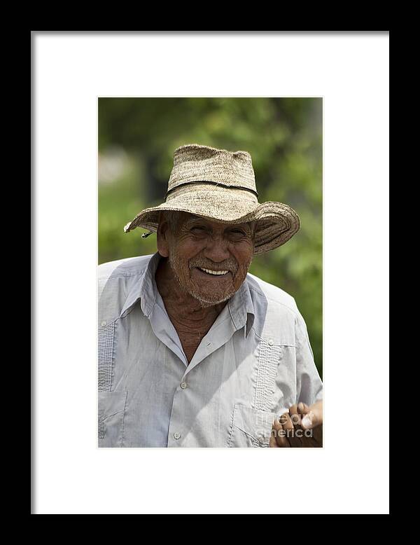 People Framed Print featuring the photograph Cheerful Character by Heiko Koehrer-Wagner