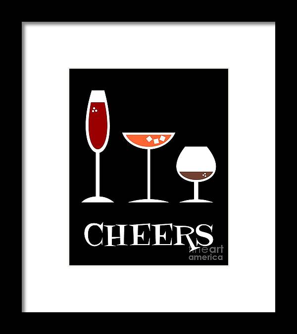 Cheers Framed Print featuring the digital art Cheers by Donna Mibus