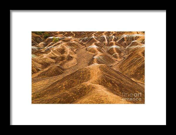 Bad Framed Print featuring the photograph Cheltenham Badlands by Les Palenik
