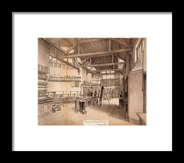 Chemical Framed Print featuring the photograph Chemical Laboratory And Lecture Theatre by Universal History Archive/uig