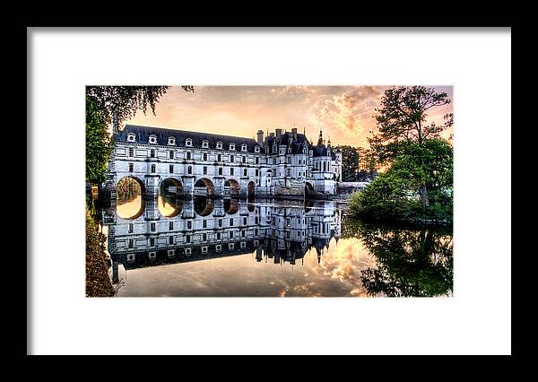 Chateau De Chenonceau Framed Print featuring the photograph Chenonceau Sunset by Weston Westmoreland