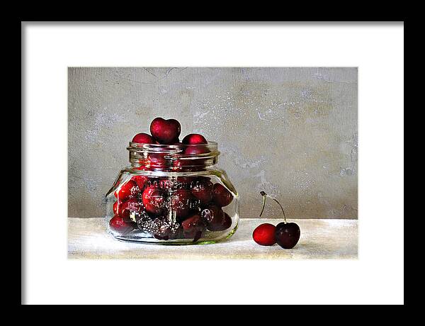 Cherries Framed Print featuring the photograph Cherries by Carol Eade