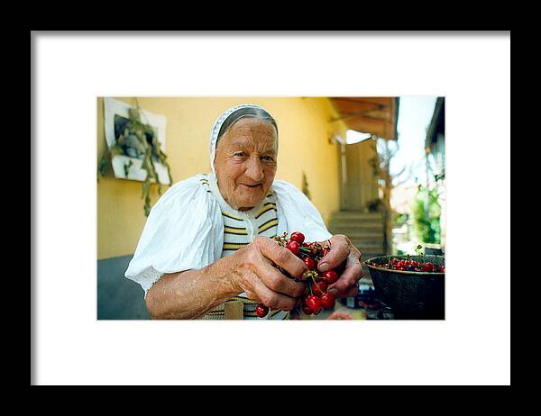 Bunch Framed Print featuring the photograph Cherries for sale by Emanuel Tanjala