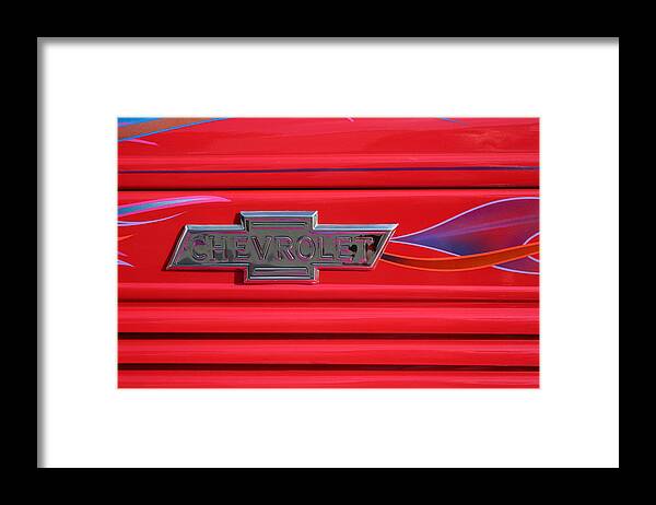 Chevrolet Framed Print featuring the photograph Chevrolet Emblem by Carol Leigh