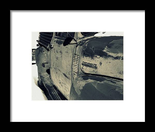  Chevrolet Framed Print featuring the photograph ARROYO Seco Chevy in Silver by Gia Marie Houck