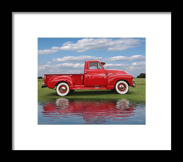 Chevrolet Truck Framed Print featuring the photograph Chevy Truck By The Lake by Gill Billington