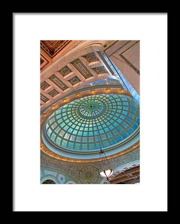 Chicago Framed Print featuring the photograph Chicago Cultural Center Tiffany Dome by Kevin Eatinger