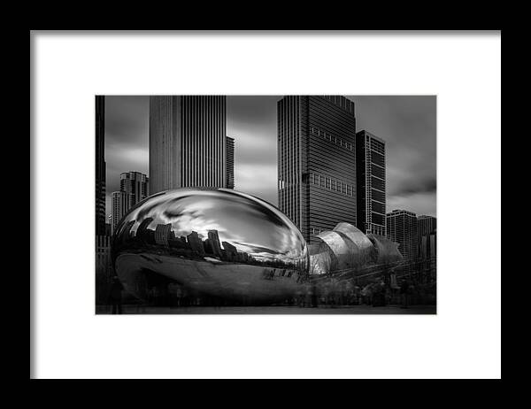 Chicago Framed Print featuring the photograph Cloud Gate aka Bean in Black and White by Jonas Luis