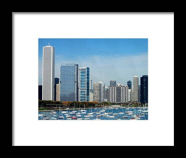 Chicago Framed Print featuring the photograph Chicago Skyline by Kathie Chicoine