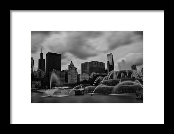 Chicago Framed Print featuring the photograph Chicago City Skyline by Miguel Winterpacht