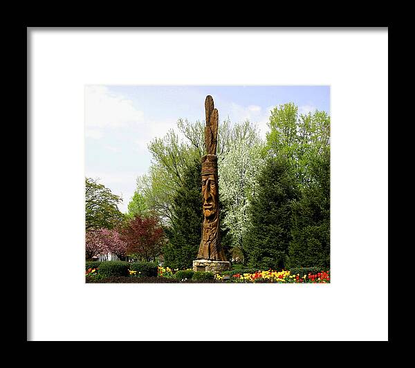 Chief Framed Print featuring the photograph Chief Woapalanee Welcomes Spring by Gene Walls