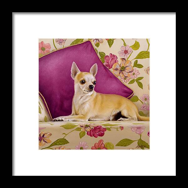 Chihuahua Framed Print featuring the painting Chihuahua II by John Silver
