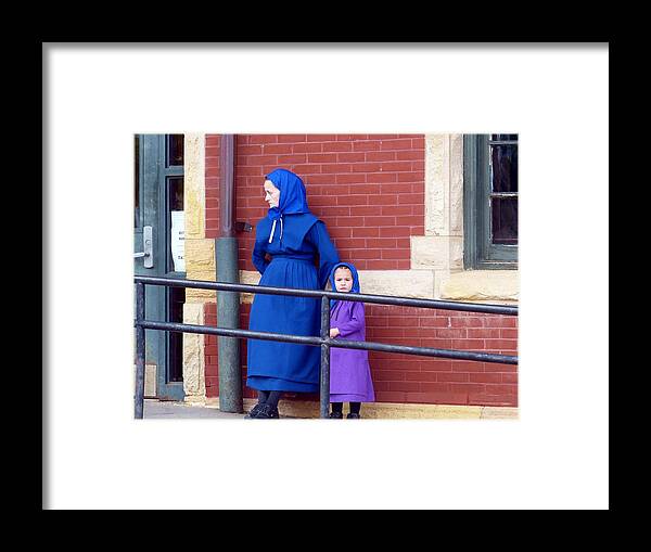 Amish Framed Print featuring the photograph Waiting for the Train by Rosanne Licciardi