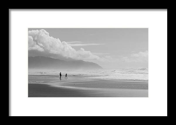 Beach Framed Print featuring the photograph Children In The Surf by Alexander Ferguson