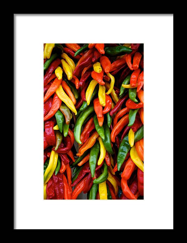 Chile Framed Print featuring the photograph Chile Ristras by Mary Lee Dereske