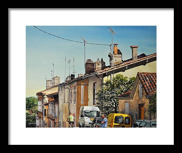 Southern France Framed Print featuring the painting Chimneys of Auch by Robert W Cook 