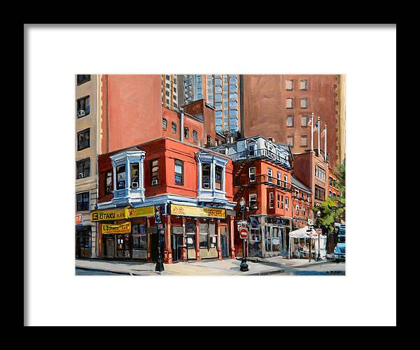 Boston Framed Print featuring the painting Chinatown View by Deb Putnam