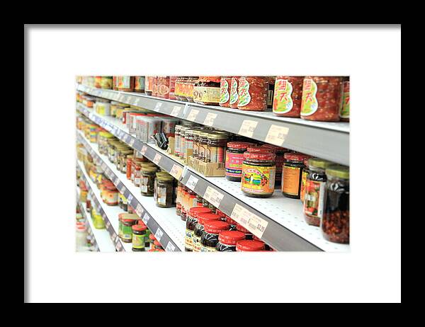 Supermarket Framed Print featuring the photograph Chinese Food Products by Valentino Visentini