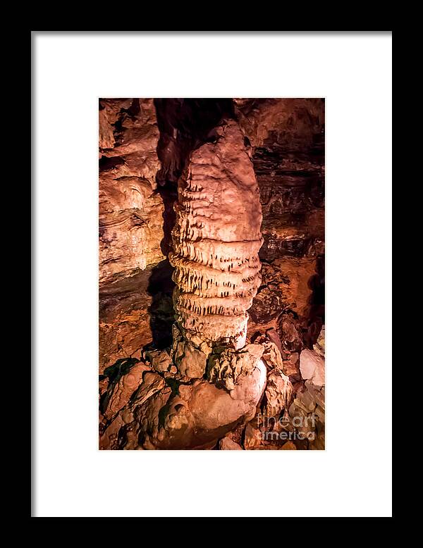 Howe Caverns Framed Print featuring the photograph Chinese Pagota Column by Anthony Sacco