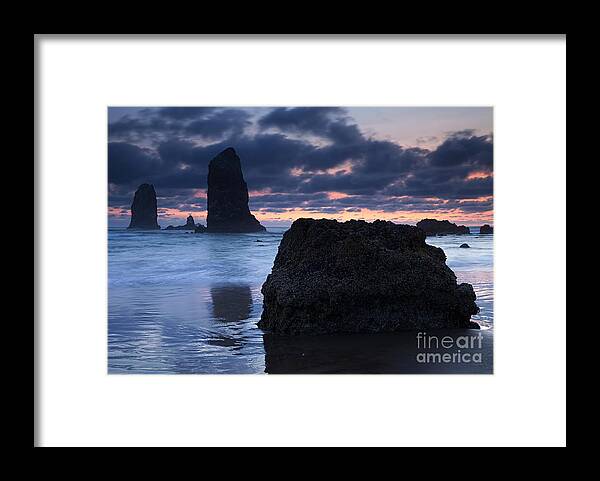 The Needles Framed Print featuring the photograph Chiseled by the Sea by Michael Dawson