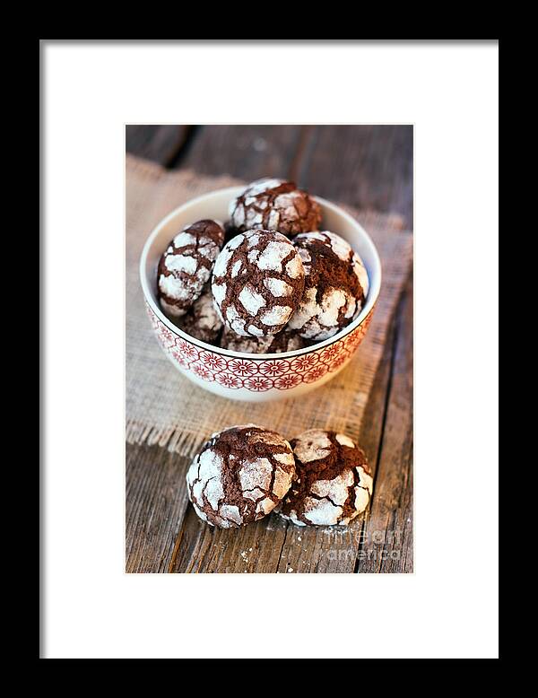 Chocolate Framed Print featuring the photograph Chocolate Crinkles by Viktor Pravdica