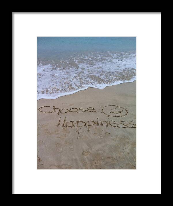 Inspiration Framed Print featuring the photograph Choose Happiness by Angela Bushman