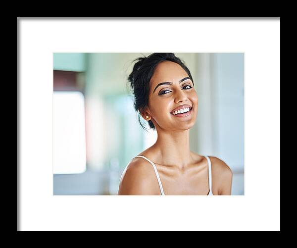People Framed Print featuring the photograph Choose positivity every morning by Cecilie_Arcurs