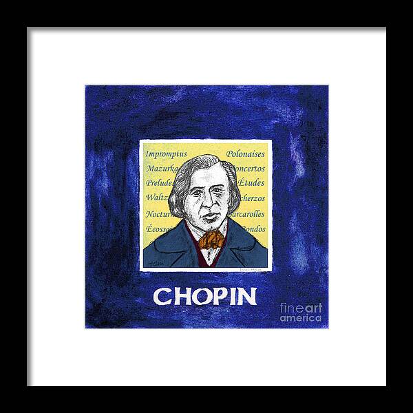 Chopin Framed Print featuring the drawing Chopin by Paul Helm