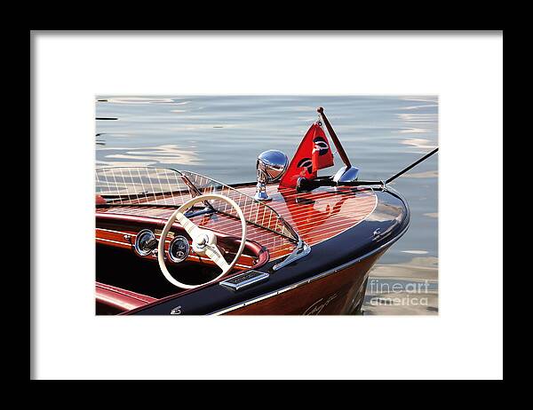 Boat Framed Print featuring the photograph Chris Craft Deluxe Runabout by Neil Zimmerman