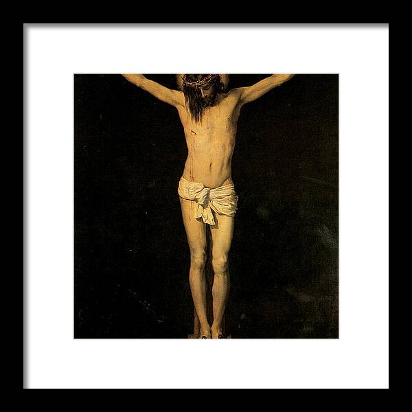 Diego Velazquez Framed Print featuring the painting Christ on the Cross by Diego Velazquez